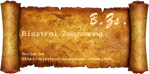 Bisztrai Zsuzsanna névjegykártya